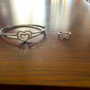 Kay Jewelers silver heart bracelet